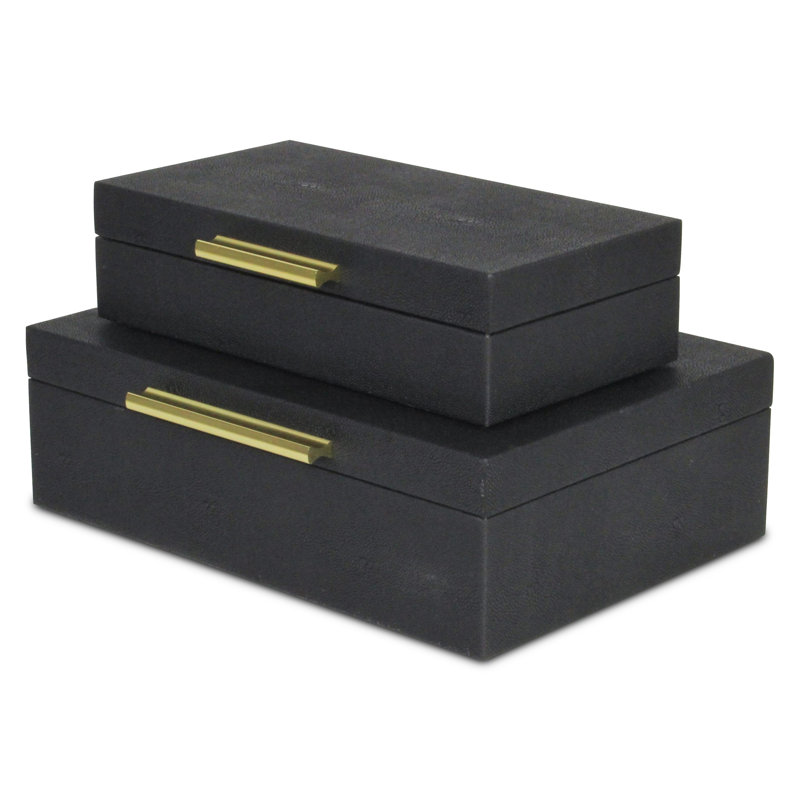 Willa Arlo Interiors Rebeka 2 Piece Faux Leather Decorative Box Set & Reviews Wayfair
